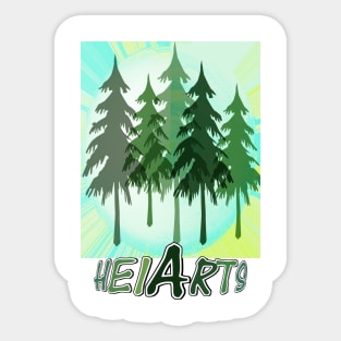 Christmas trees (designed by HeiArts) Sticker